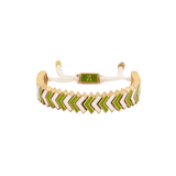 BOW GREEN-WHITE BRACELET