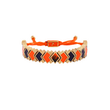 MIDDLE FOCUS ORANGE-DARK BLUE BRACELET