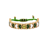 MIDDLE FOCUS GREEN-WHITE BRACELET
