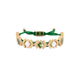 BOW FOCUS GREEN-WHITE BRACELET